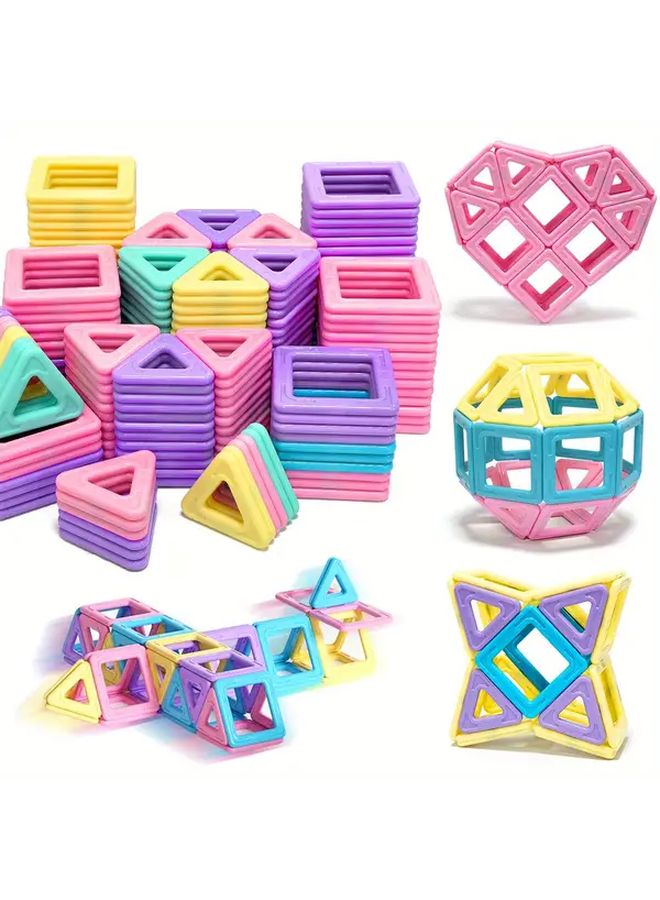 Magnetic Building Blocks STEM Toys 60pcs Educational Puzzle Birthday Gift - Image 1